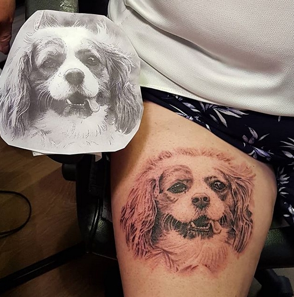 The 14 Most Beautiful Dog Tattoos For Cavalier King Charles Spaniel