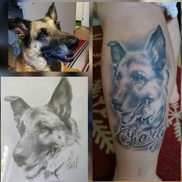14 Memorial Tattoo Ideas For German Shepherd Lovers