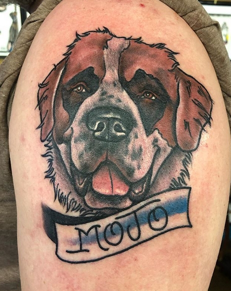 The 14 Coolest Saint Bernard Tattoo Ideas For Owners and Breed Lovers