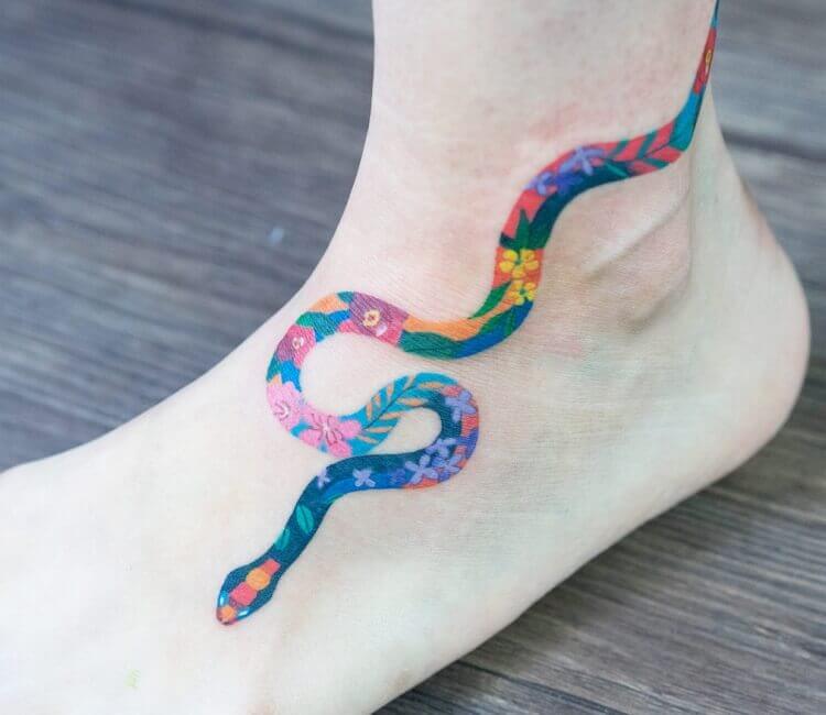 20 Traditional Snake  Tattoo  Designs On Ankles PetPress