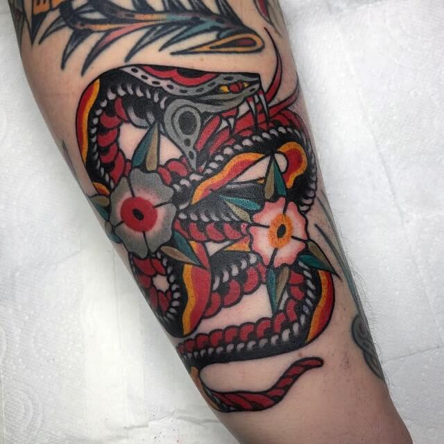 15 Old School Snake Tattoo Designs PetPress