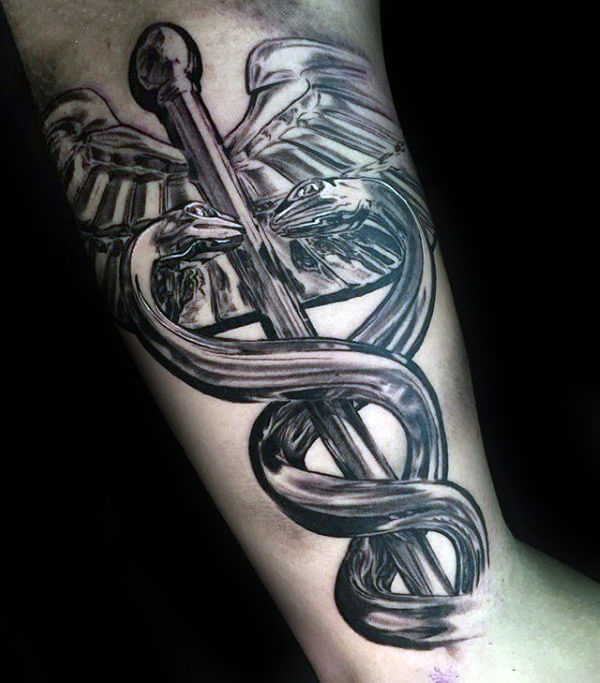 20+ Amazing Caduceus Tattoo Designs PetPress