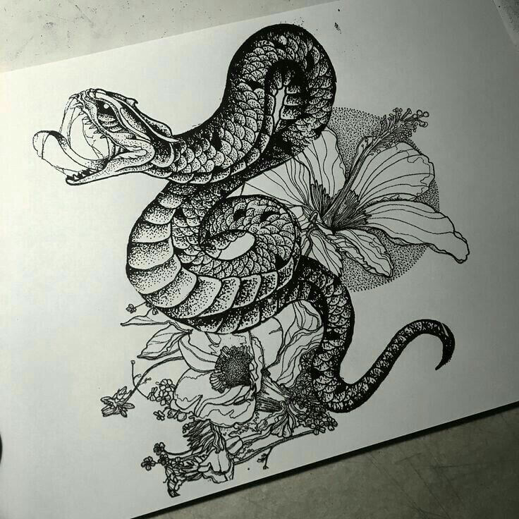 21 Realistic Snake Tattoo Drawing Ideas | PetPress