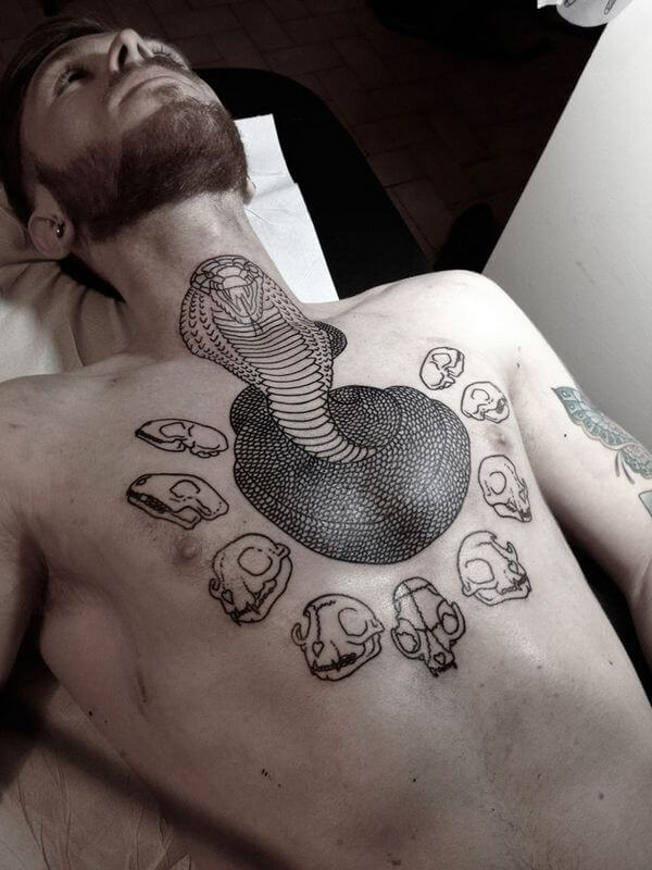 22 Snake Tattoos For Chest And Meanings | PetPress