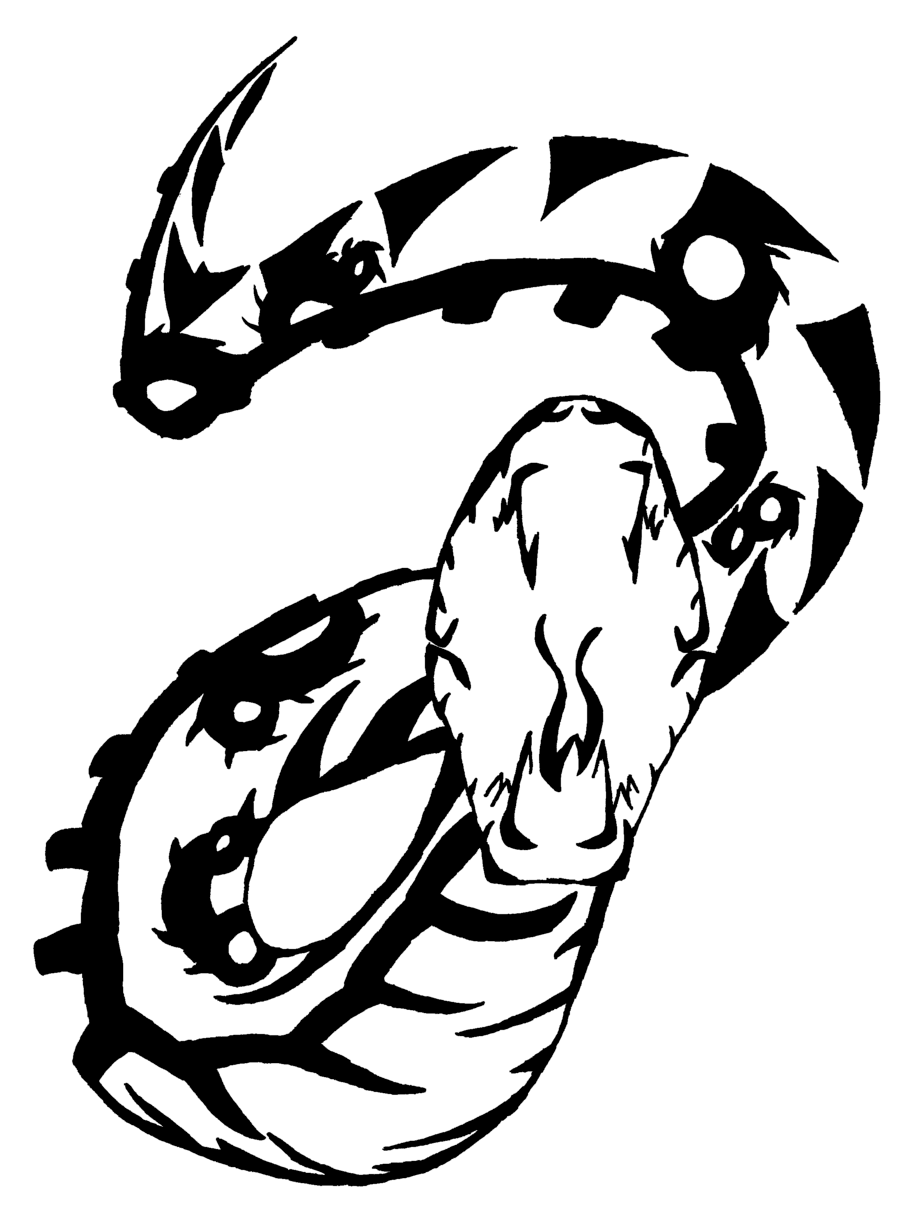 Tribal Snake Tattoo Drawings
