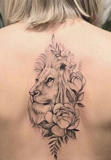 15+ Best Lion and Flowers Tattoo Designs | PetPress