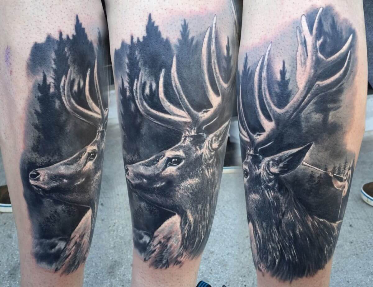 14+ Best Deer in Woods Tattoo Designs | PetPress