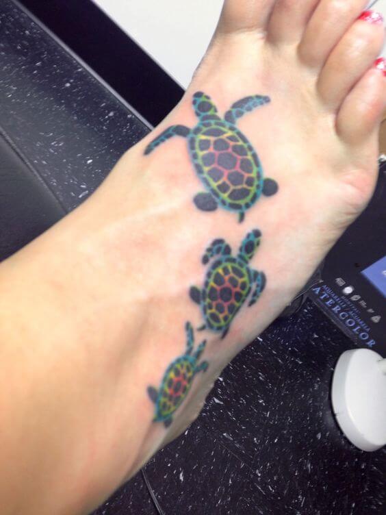 15+ Amazing Turtle Family Tattoo Designs | PetPress