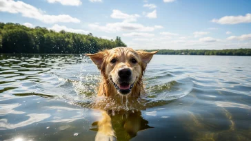 Dog swim