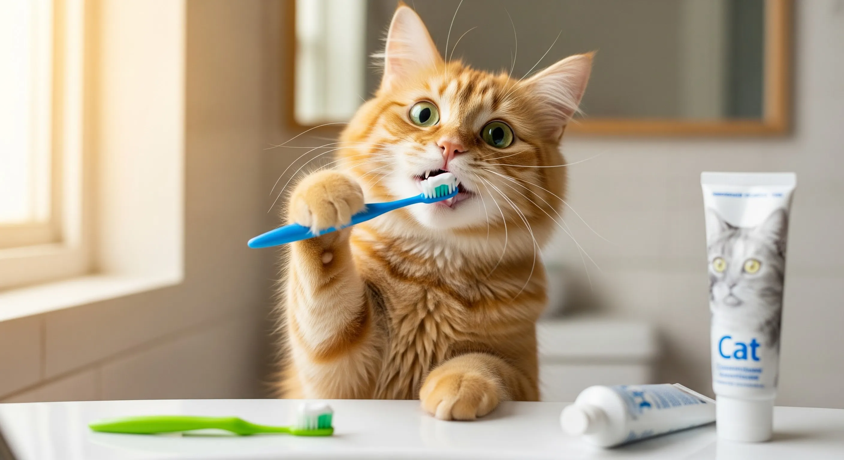 Cat brush teeth